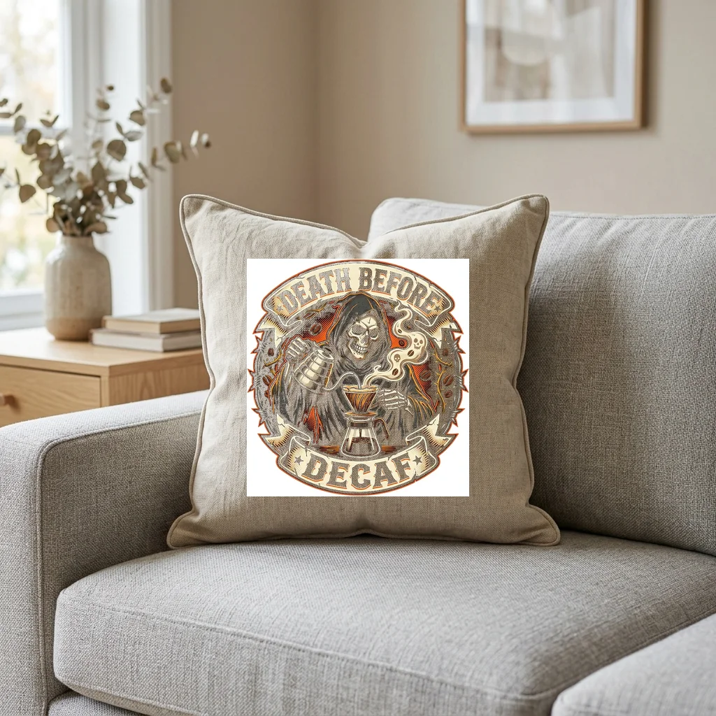 Neo-Tokyo Cyber Ronin Strike — Square Linen Throw Pillow 18x18 (Natural Linen)