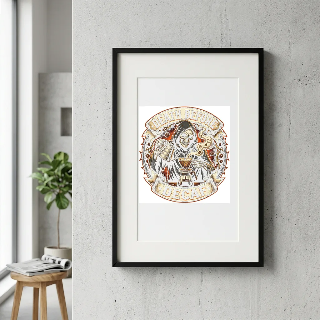 Neo-Tokyo Cyber Ronin Strike — Gallery Framed Art Poster (Exhibition Frame)