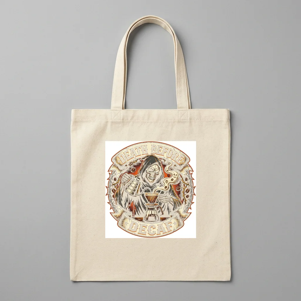 Neo-Tokyo Cyber Ronin Strike — Organic Cotton Canvas Tote Bag (Natural)