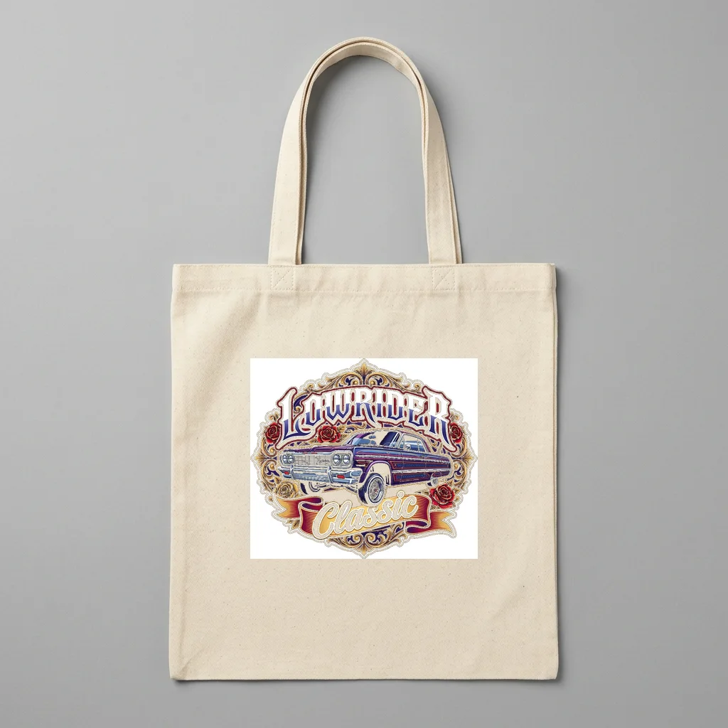 Neon Horizon Circuit Beast — Organic Cotton Canvas Tote Bag (Natural)