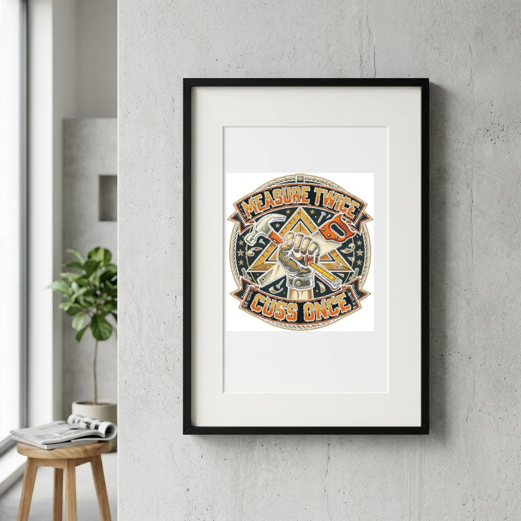 Midnight Mecha Protocol — Gallery Framed Art Poster (Exhibition Frame)
