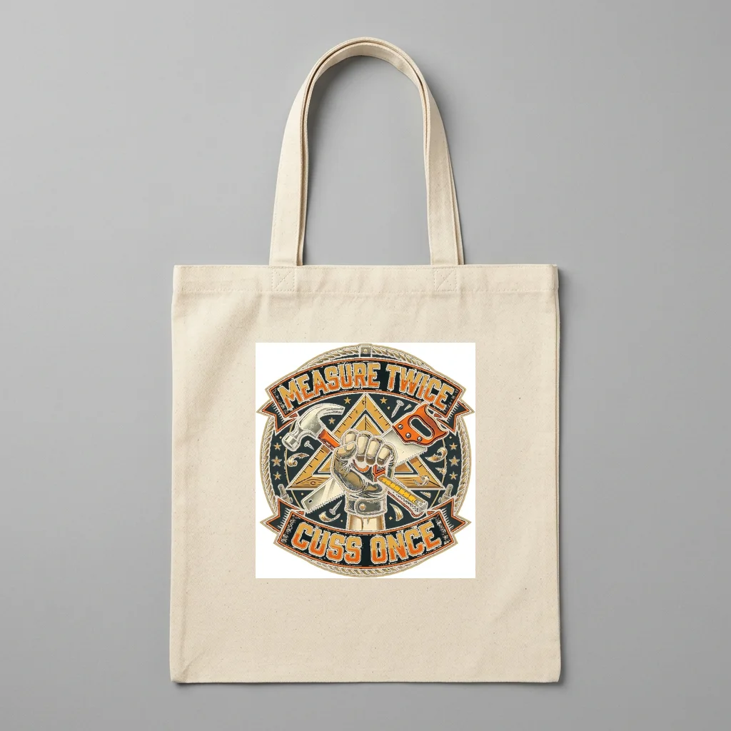 Midnight Mecha Protocol — Organic Cotton Canvas Tote Bag (Natural)