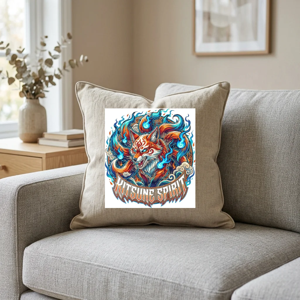 Phantom Cyber Runner 2088 — Square Linen Throw Pillow 18x18 (Natural Linen)