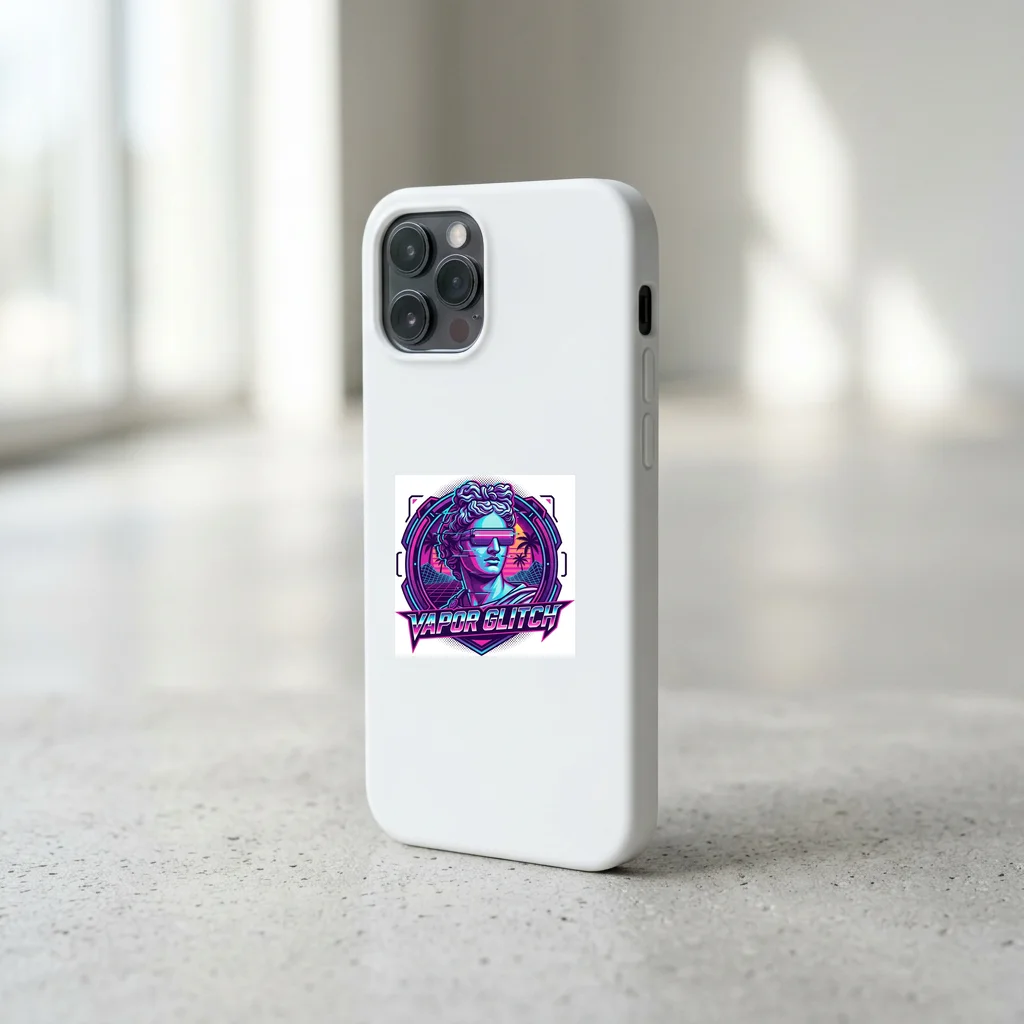 Vaporwave Grid Odyssey — Impact Snap Smartphone Case