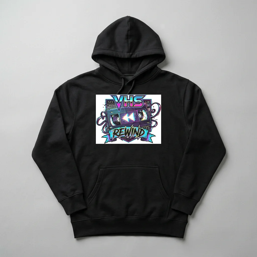 Cyberpunk Katana Overload — Heavyweight Pullover Hoodie (Charcoal Black)
