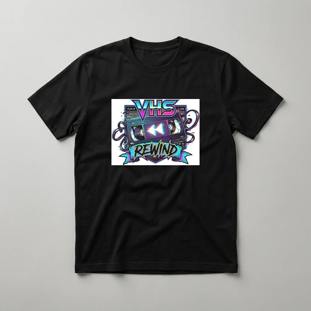 Cyberpunk Katana Overload — Classic Streetwear T-Shirt (Jet Black)