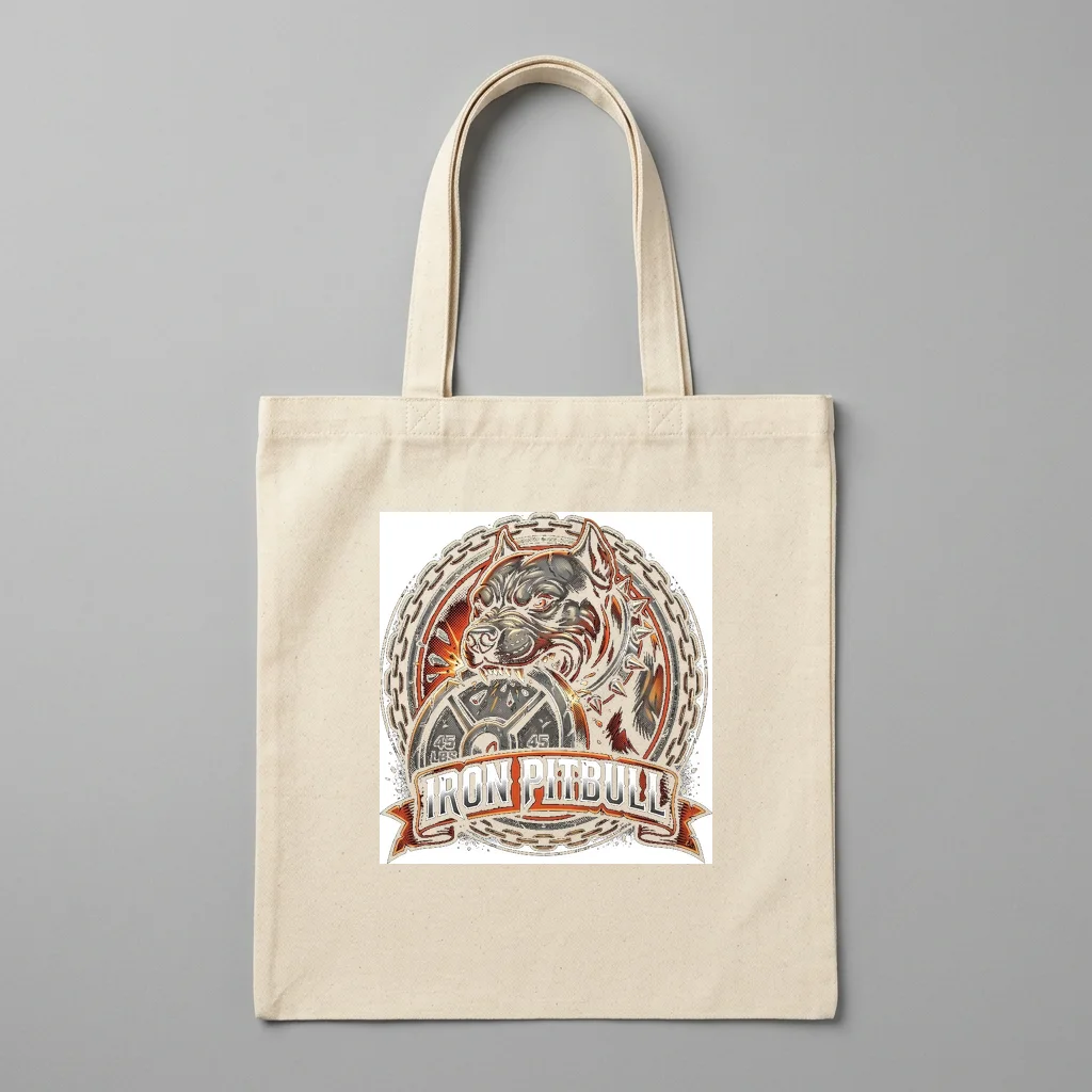 Midnight Cyber Samurai Division — Organic Cotton Canvas Tote Bag (Natural)