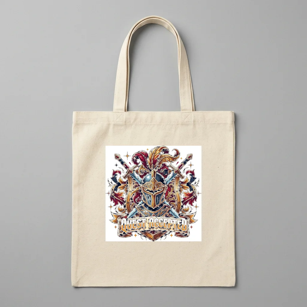 Sector 7 Cybernetic Enforcer — Organic Cotton Canvas Tote Bag (Natural)