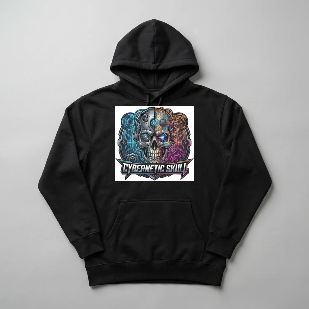 Neon Demon Hannya Mask — Heavyweight Pullover Hoodie (Charcoal Black)