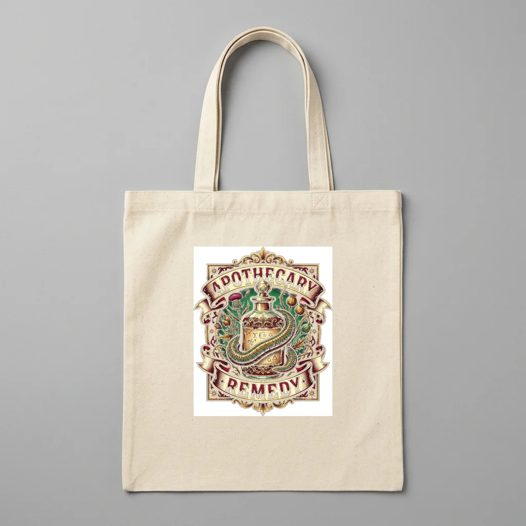 Megacity Skyline Cyber Drift — Organic Cotton Canvas Tote Bag (Natural)