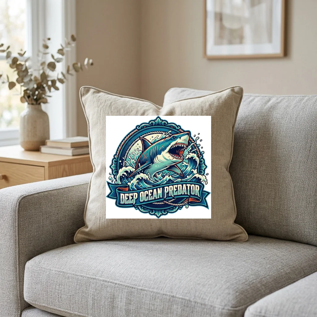 Zero Tolerance Cyber Mercenary — Square Linen Throw Pillow 18x18 (Natural Linen)