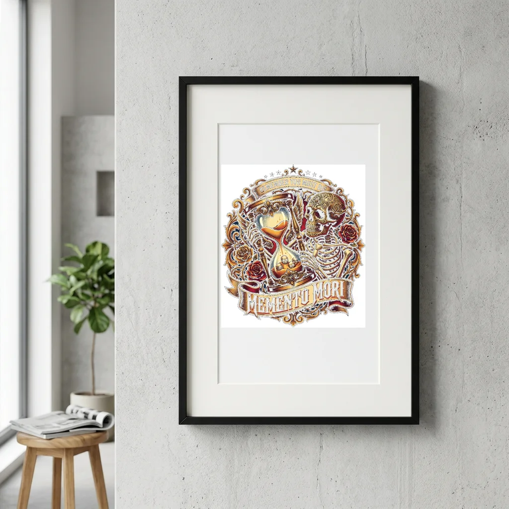 Chrome Heart Cyber Punk — Gallery Framed Art Poster (Exhibition Frame)