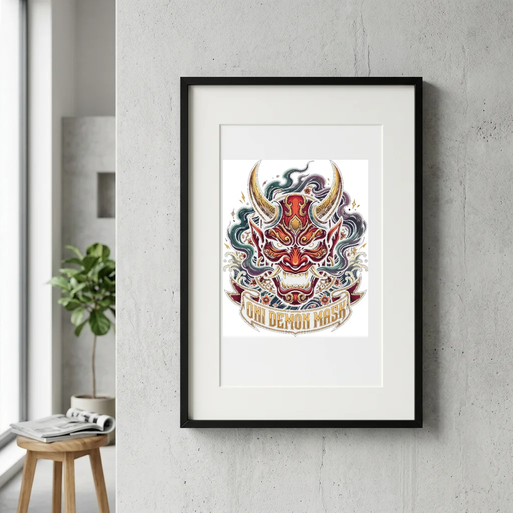 Spectral Grid Cyber Void — Gallery Framed Art Poster (Exhibition Frame)