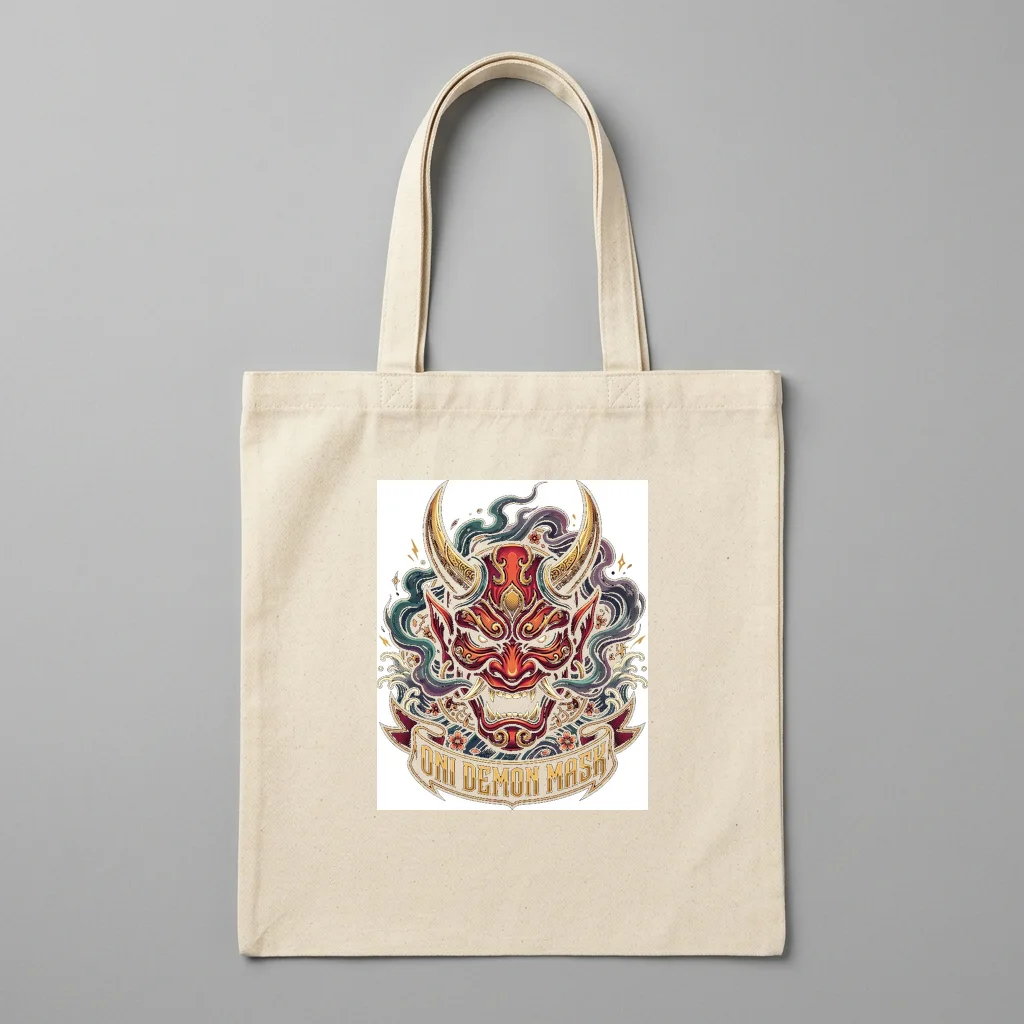 Spectral Grid Cyber Void — Organic Cotton Canvas Tote Bag (Natural)