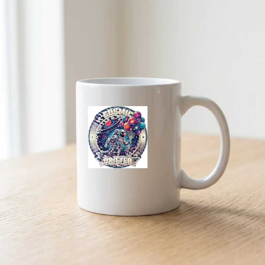 Neon Outrun Retro Highway — Ceramic Coffee Mug 11oz (Glossy White)