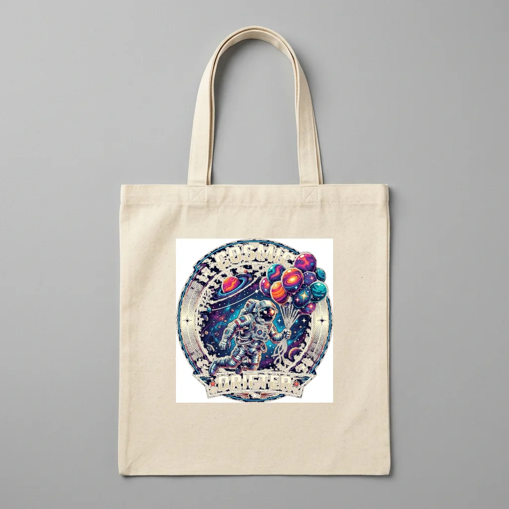 Neon Outrun Retro Highway — Organic Cotton Canvas Tote Bag (Natural)
