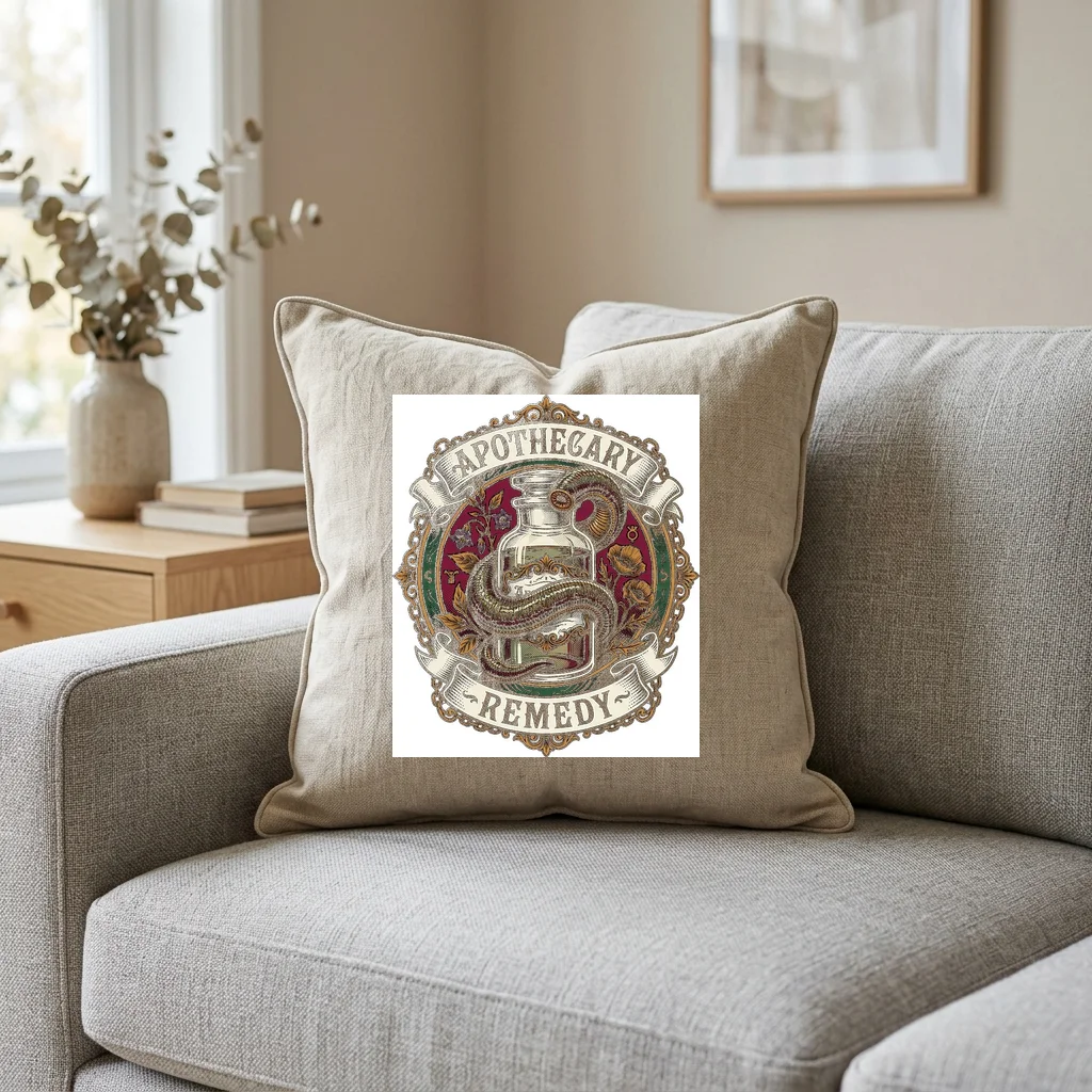 Solar Flare Cyber Horizon — Square Linen Throw Pillow 18x18 (Natural Linen)
