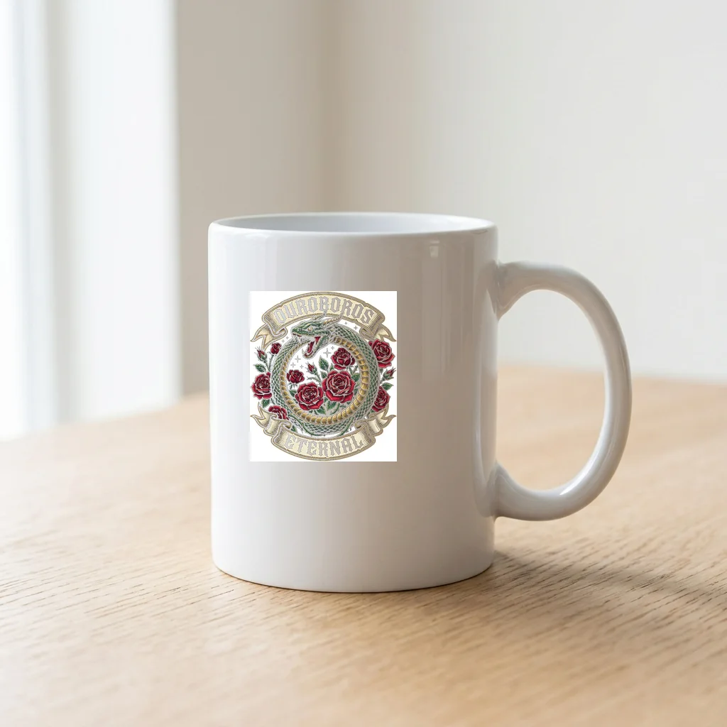 Cyberpunk Tiger Stealth Unit — Ceramic Coffee Mug 11oz (Glossy White)