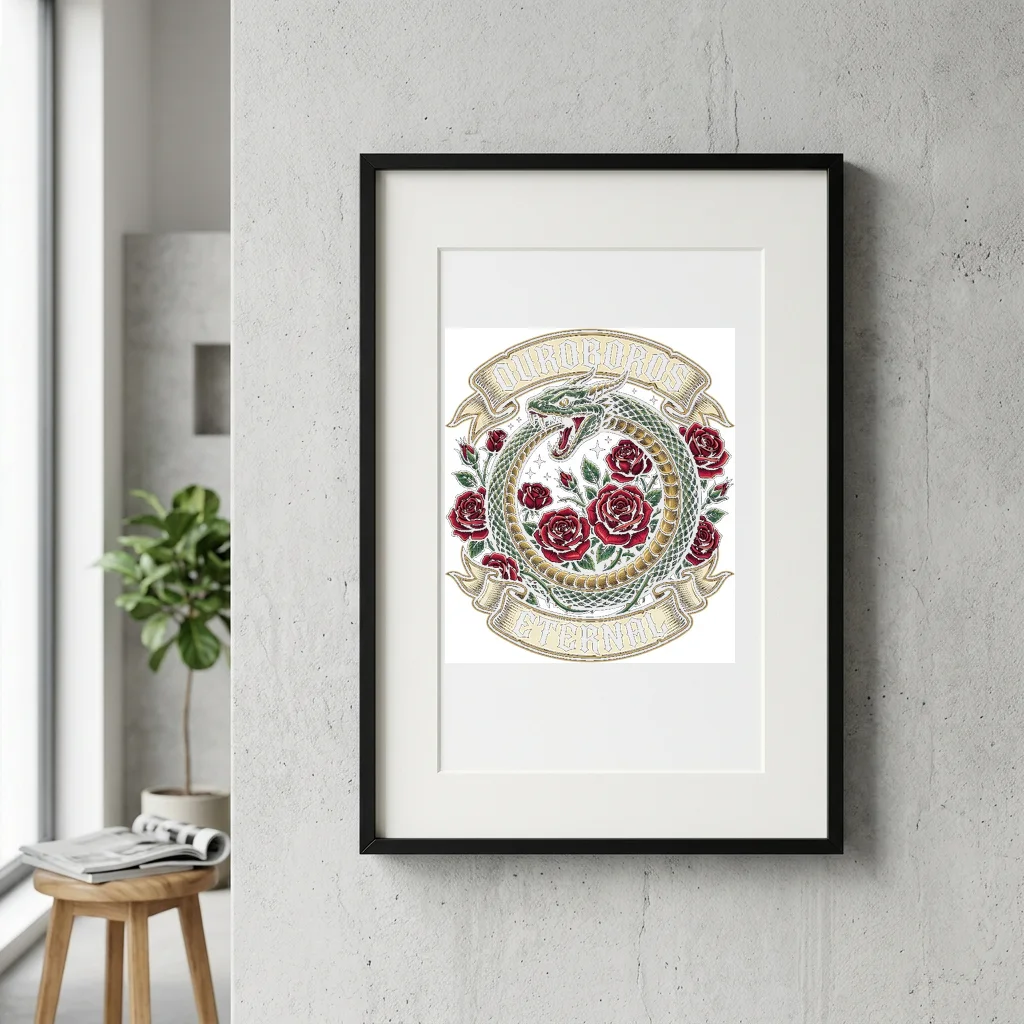 Cyberpunk Tiger Stealth Unit — Gallery Framed Art Poster (Exhibition Frame)