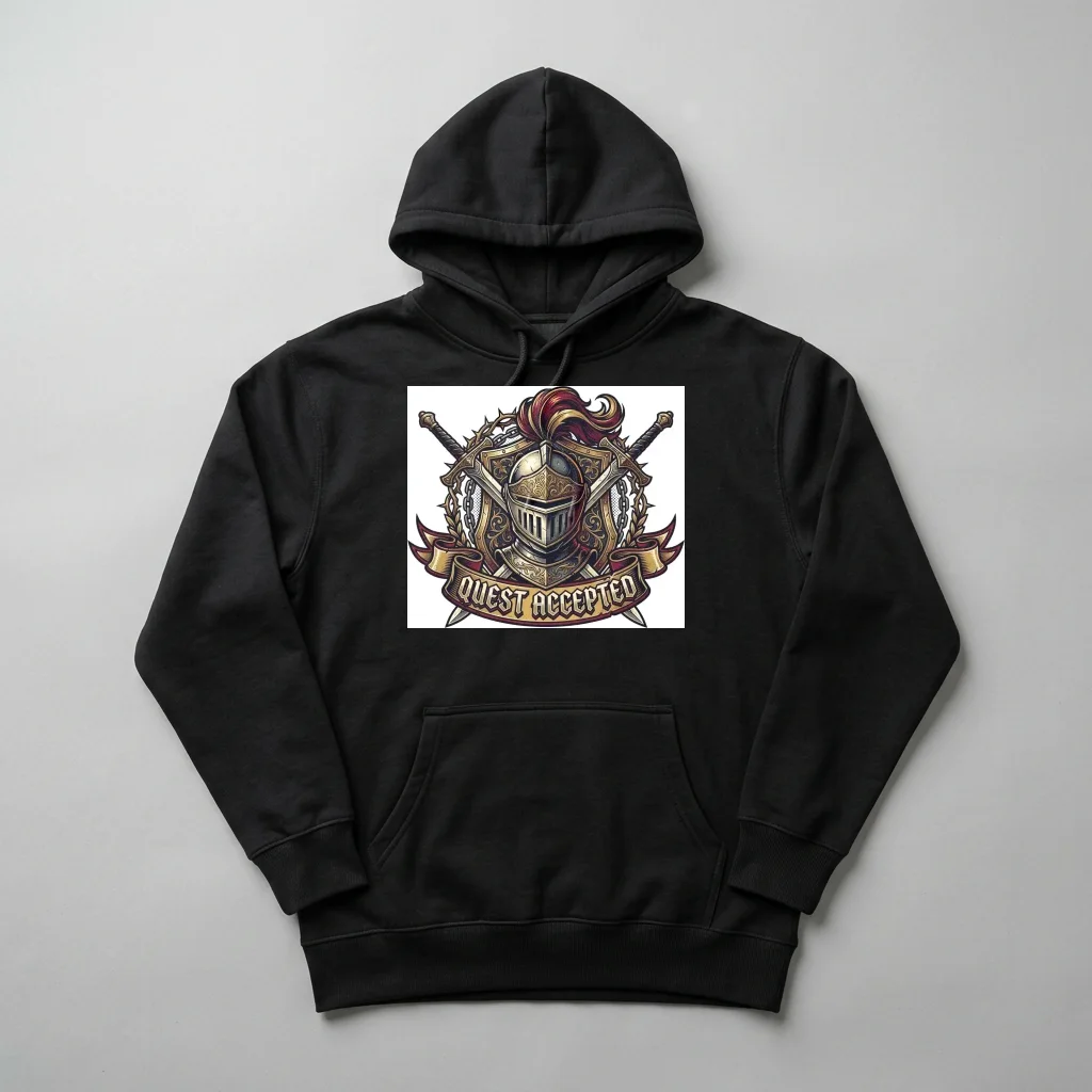 Kuroshio Neon Current — Heavyweight Pullover Hoodie (Charcoal Black)