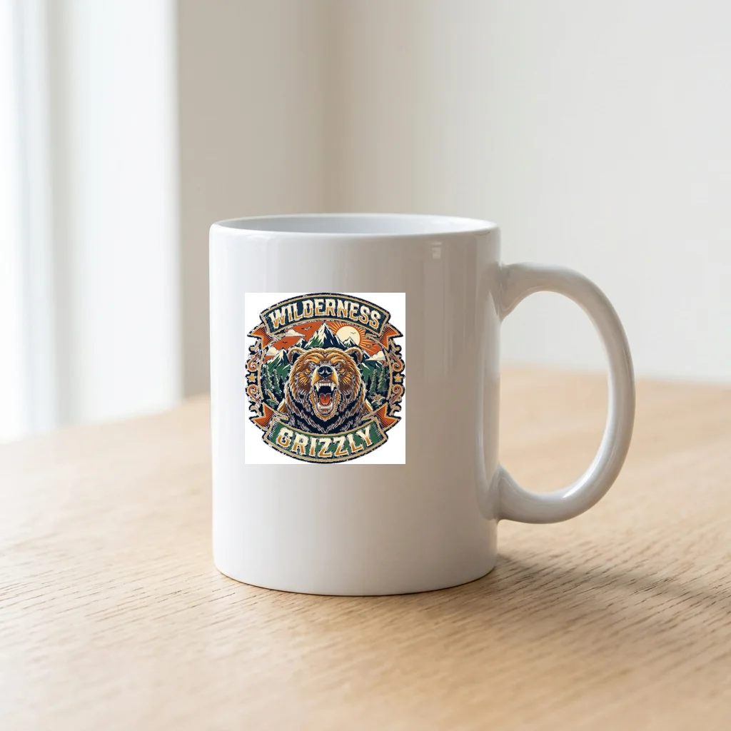Cybernetic Falcon Sky Patrol — Ceramic Coffee Mug 11oz (Glossy White)