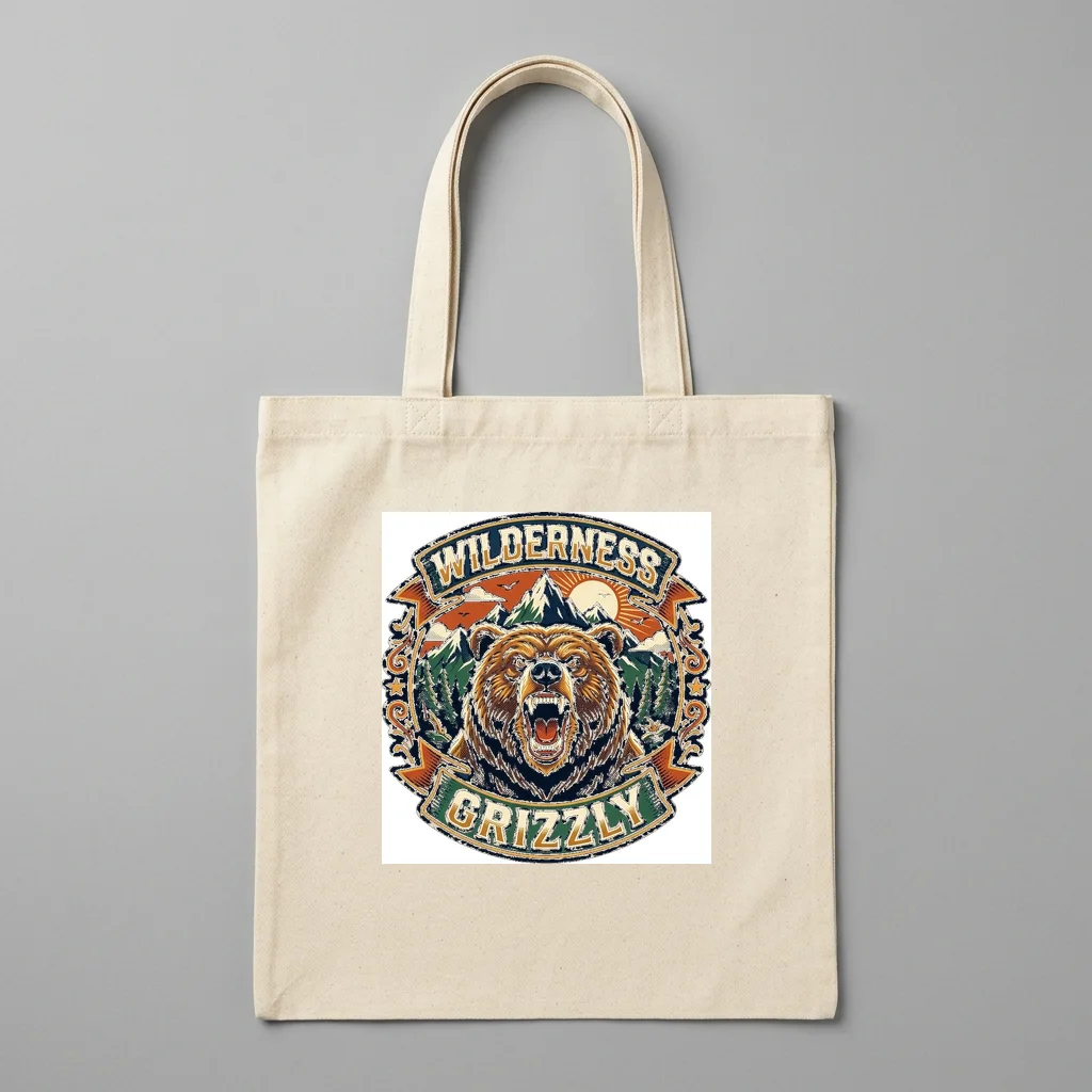Cybernetic Falcon Sky Patrol — Organic Cotton Canvas Tote Bag (Natural)