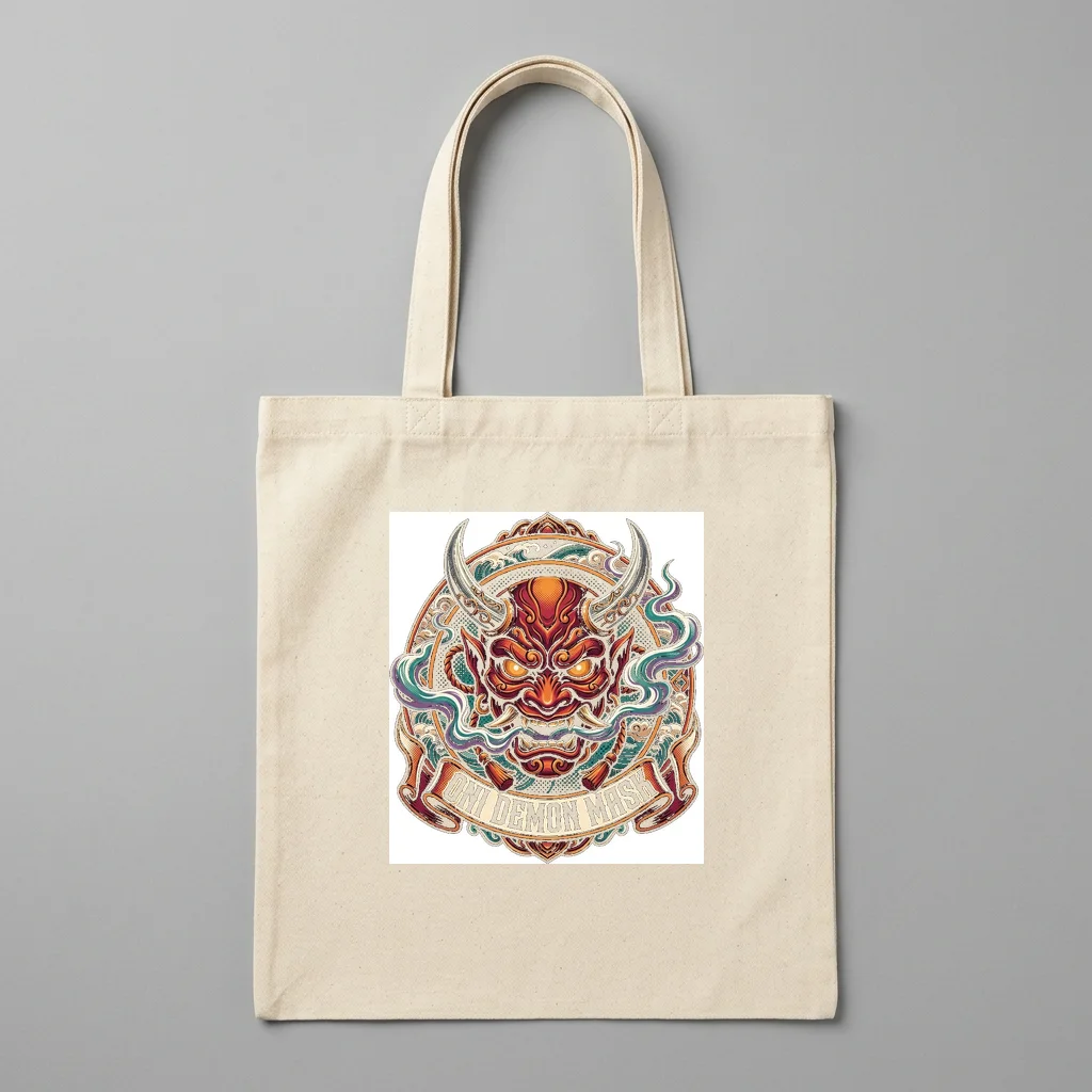 Tokyo Metro Ghost Train — Organic Cotton Canvas Tote Bag (Natural)