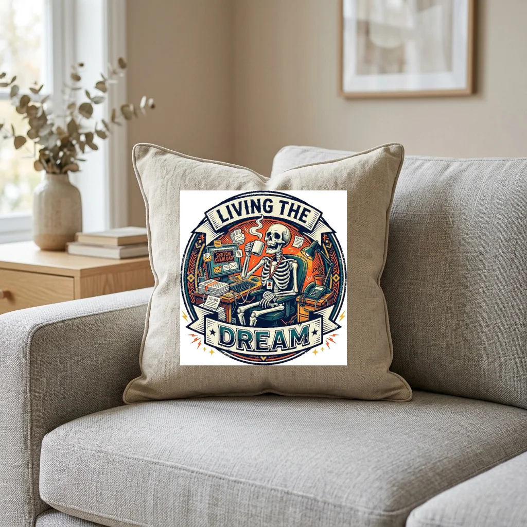 Pixel Cyber Wolf Howl — Square Linen Throw Pillow 18x18 (Natural Linen)