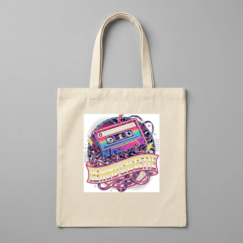 Arcade Token Insert Coin — Organic Cotton Canvas Tote Bag (Natural)