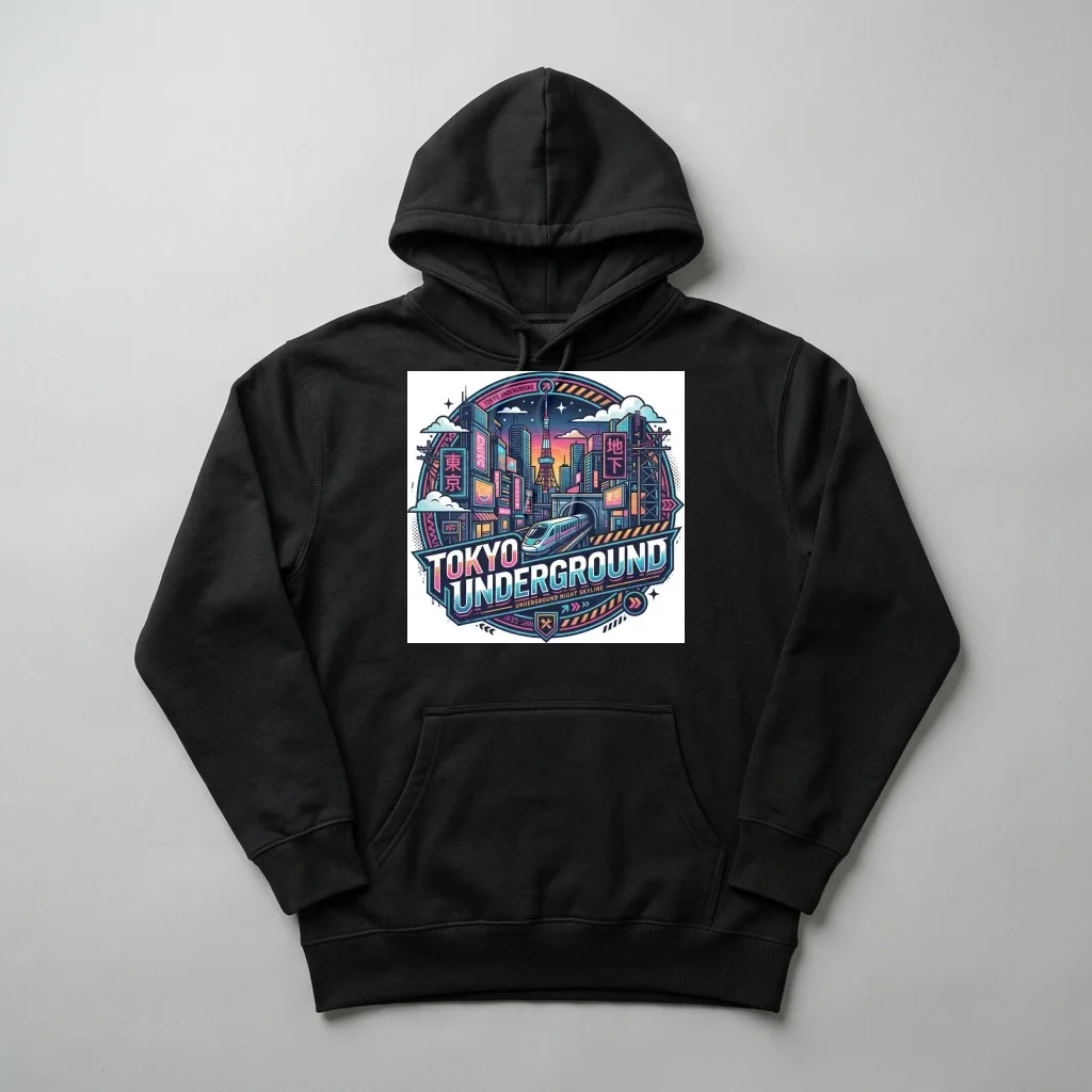 Pixel Cybernetic Ronin — Heavyweight Pullover Hoodie (Charcoal Black)