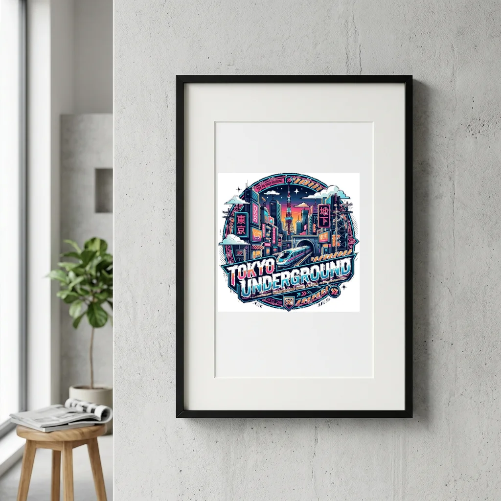 Pixel Cybernetic Ronin — Gallery Framed Art Poster (Exhibition Frame)