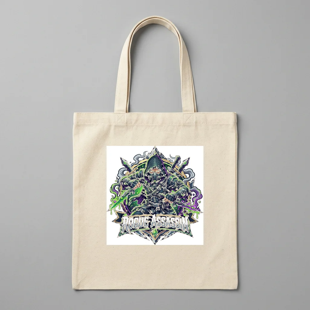 Pixel Cybernetic Tiger — Organic Cotton Canvas Tote Bag (Natural)