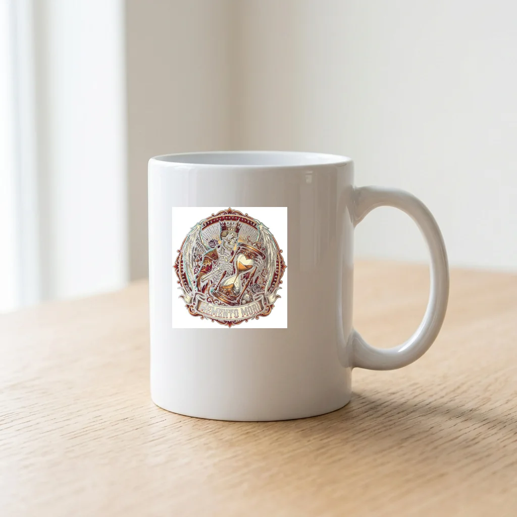 Pixel Cyberpunk Skyline — Ceramic Coffee Mug 11oz (Glossy White)