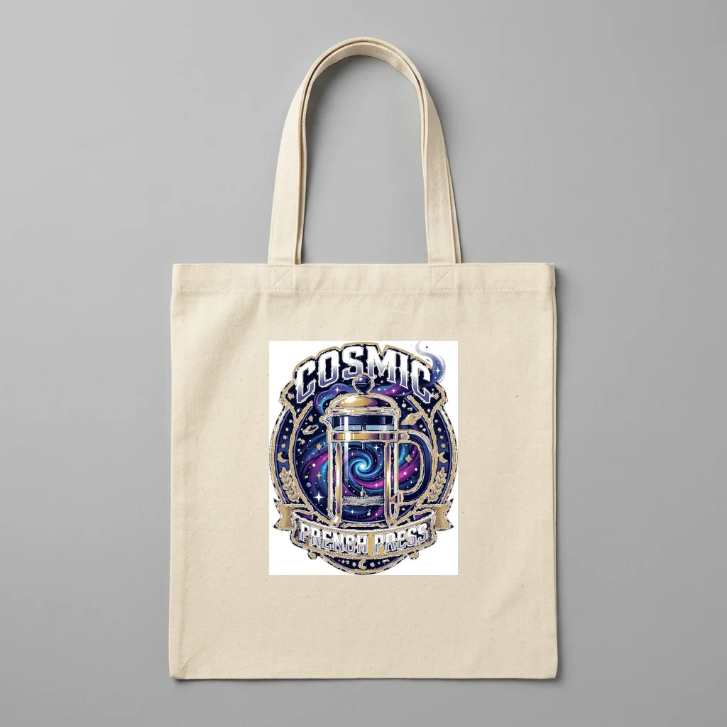 Pixel Outrun Vector Sunset — Organic Cotton Canvas Tote Bag (Natural)