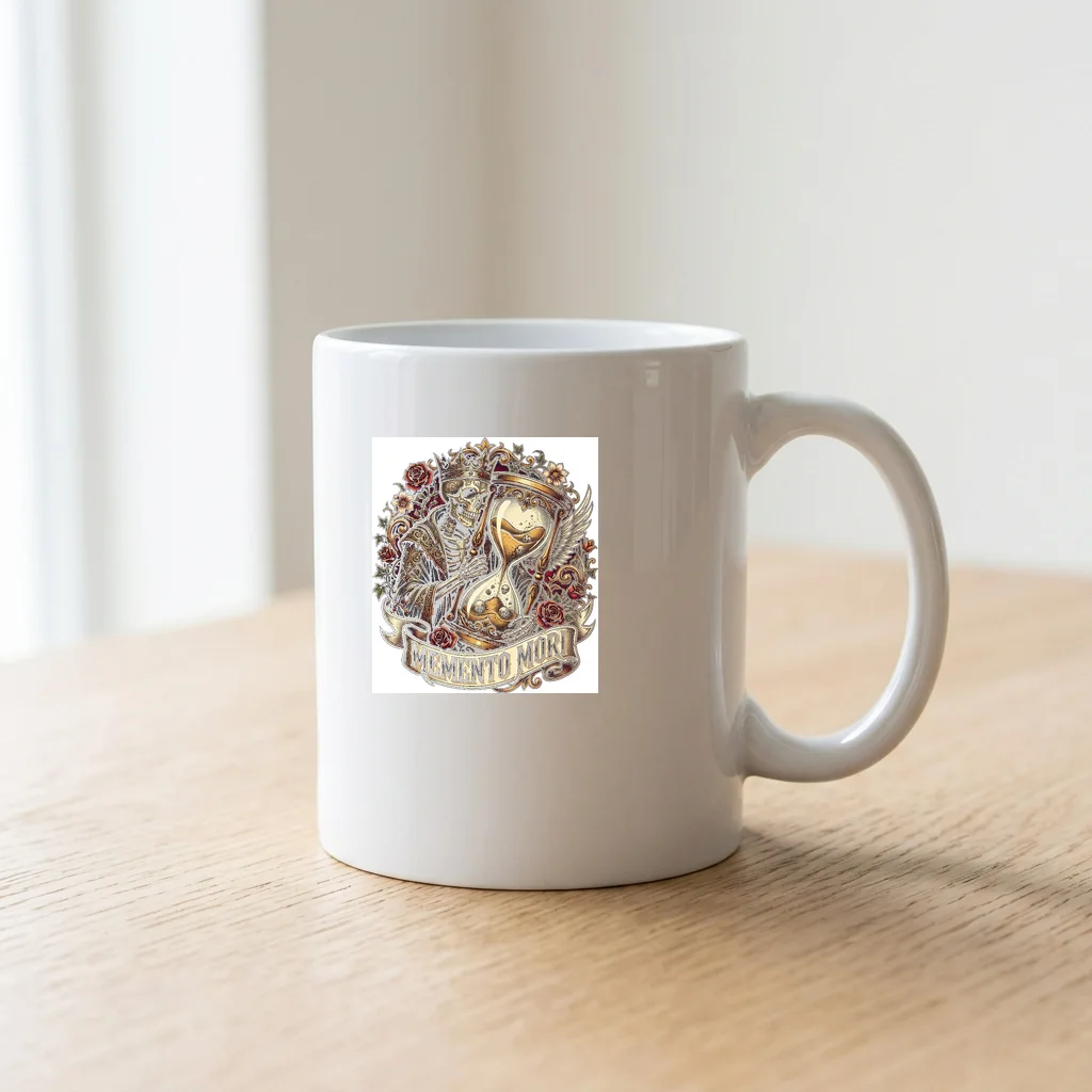 Pixel Mech Armor Titan — Ceramic Coffee Mug 11oz (Glossy White)