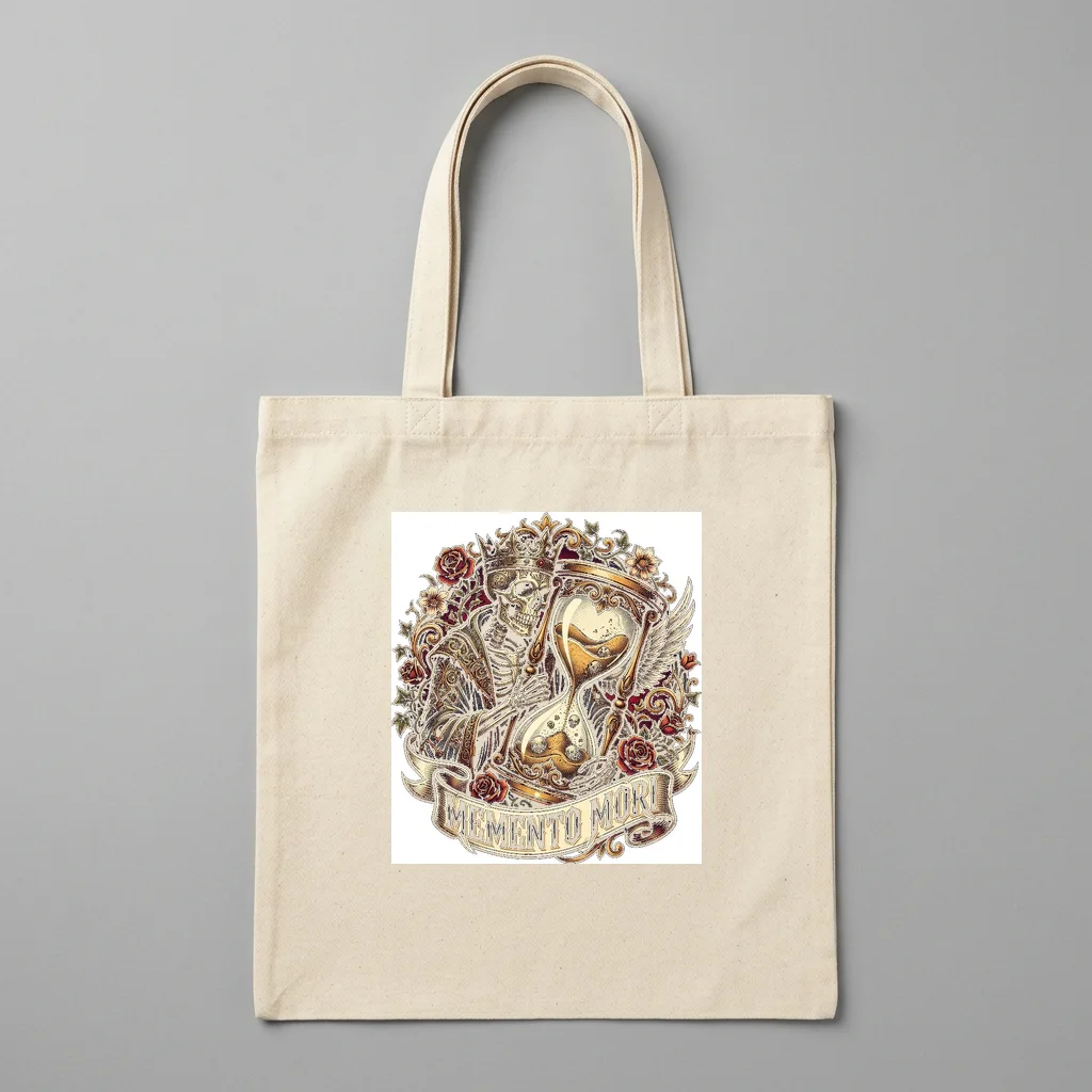 Pixel Mech Armor Titan — Organic Cotton Canvas Tote Bag (Natural)
