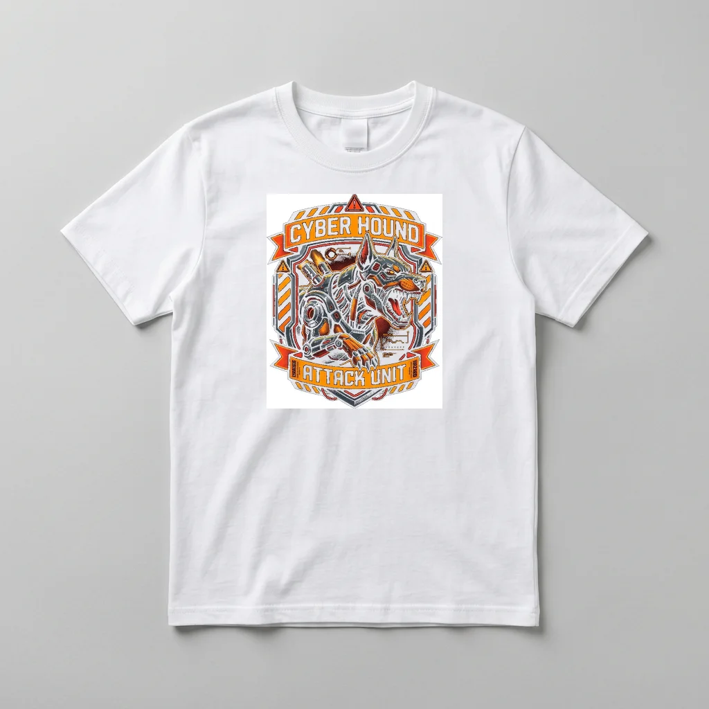 Pixel Cyber Beast Unleashed — Everyday Crewneck Tee (Pure White)