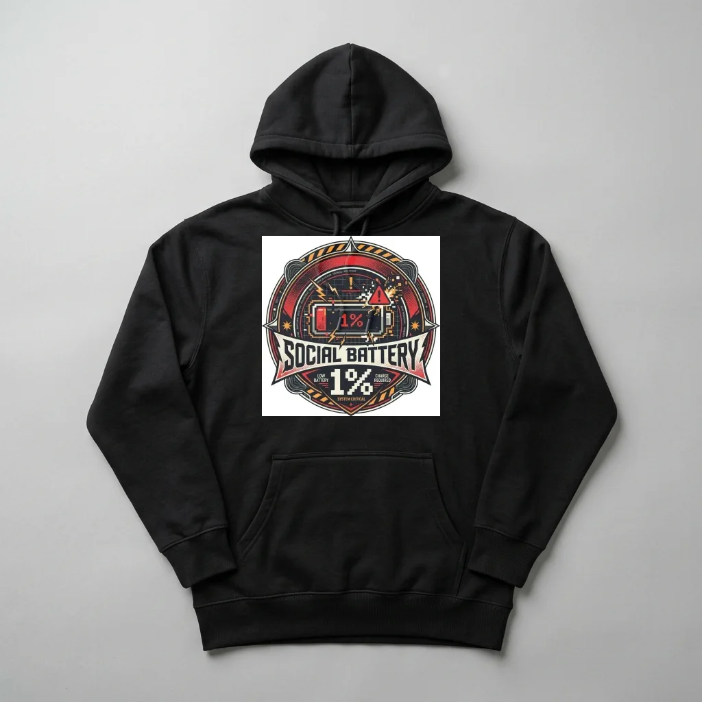 Dark Matter Void Aberration — Heavyweight Pullover Hoodie (Charcoal Black)