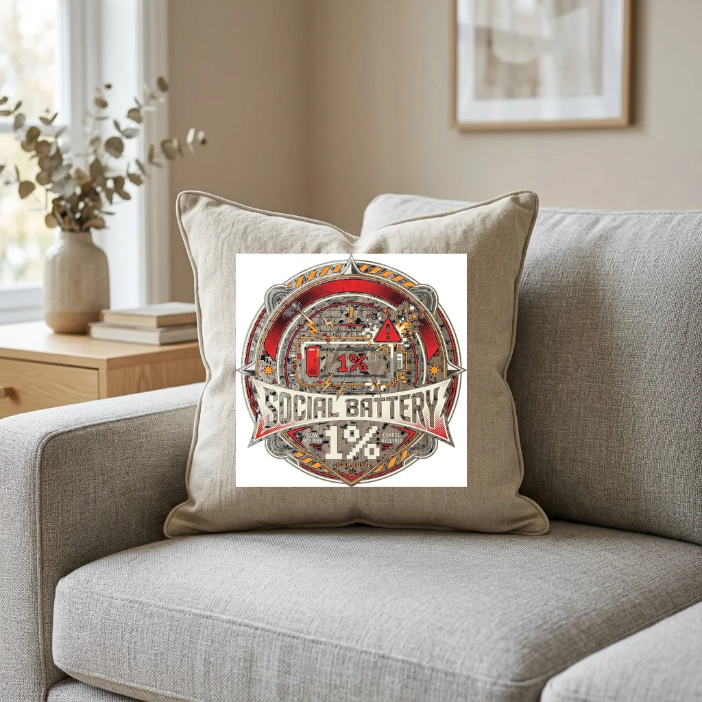 Dark Matter Void Aberration — Square Linen Throw Pillow 18x18 (Natural Linen)