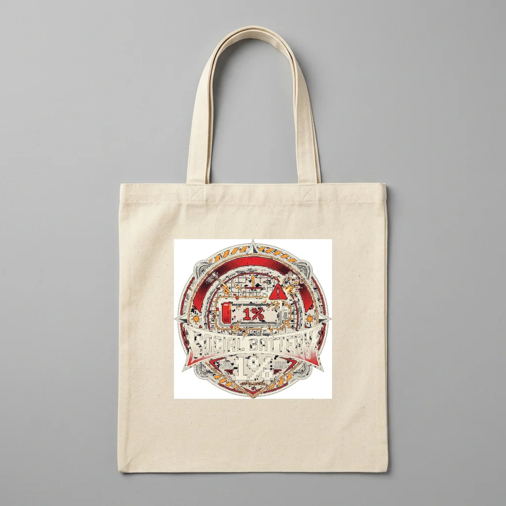 Dark Matter Void Aberration — Organic Cotton Canvas Tote Bag (Natural)