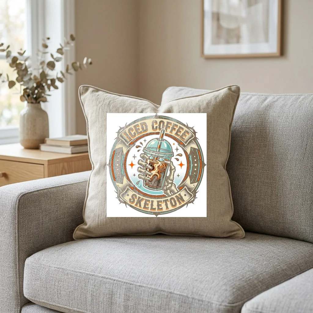 Celestial Sun & Moon Harmony — Square Linen Throw Pillow 18x18 (Natural Linen)