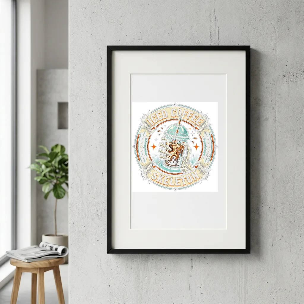 Celestial Sun & Moon Harmony — Gallery Framed Art Poster (Exhibition Frame)