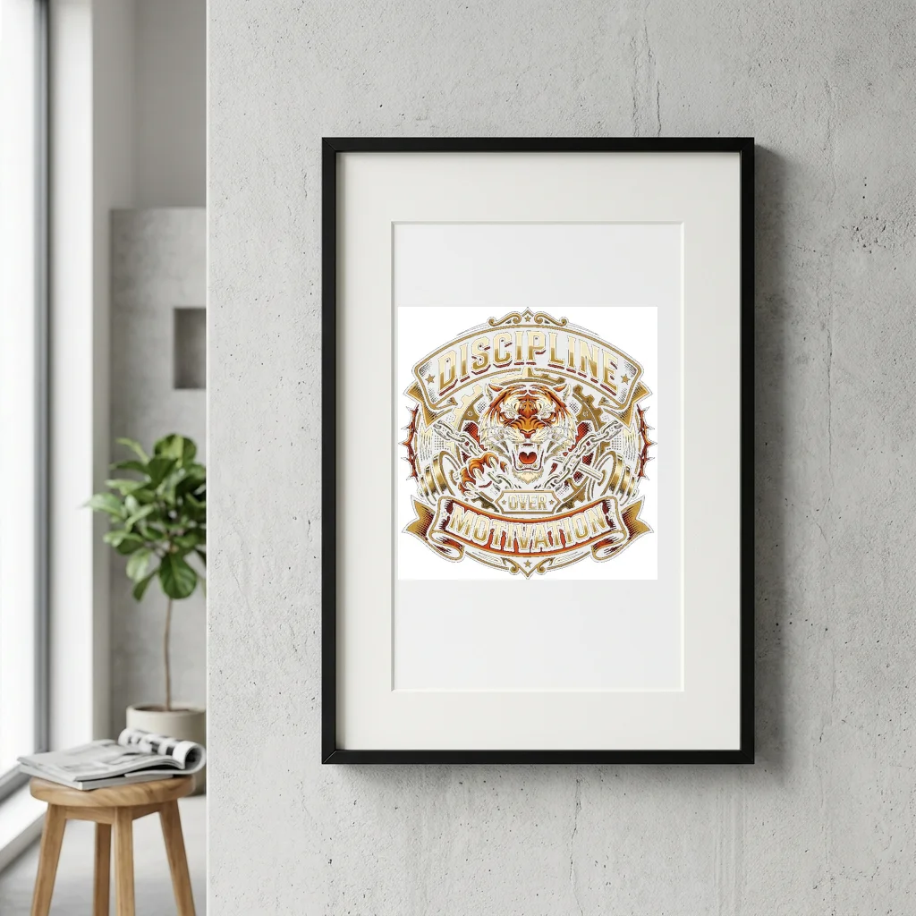 Mystic Zodiac Star Chart — Gallery Framed Art Poster (Exhibition Frame)
