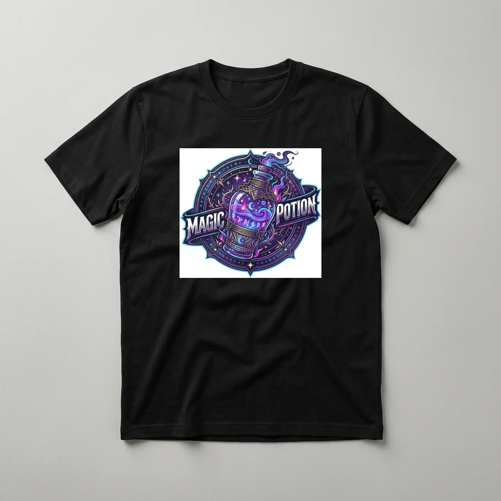 Cosmic Dragon Galactic Flame — Classic Streetwear T-Shirt (Jet Black)