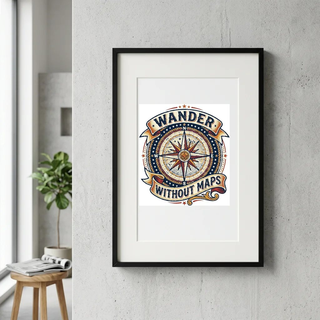 Starlight Celestial Stag — Gallery Framed Art Poster (Exhibition Frame)