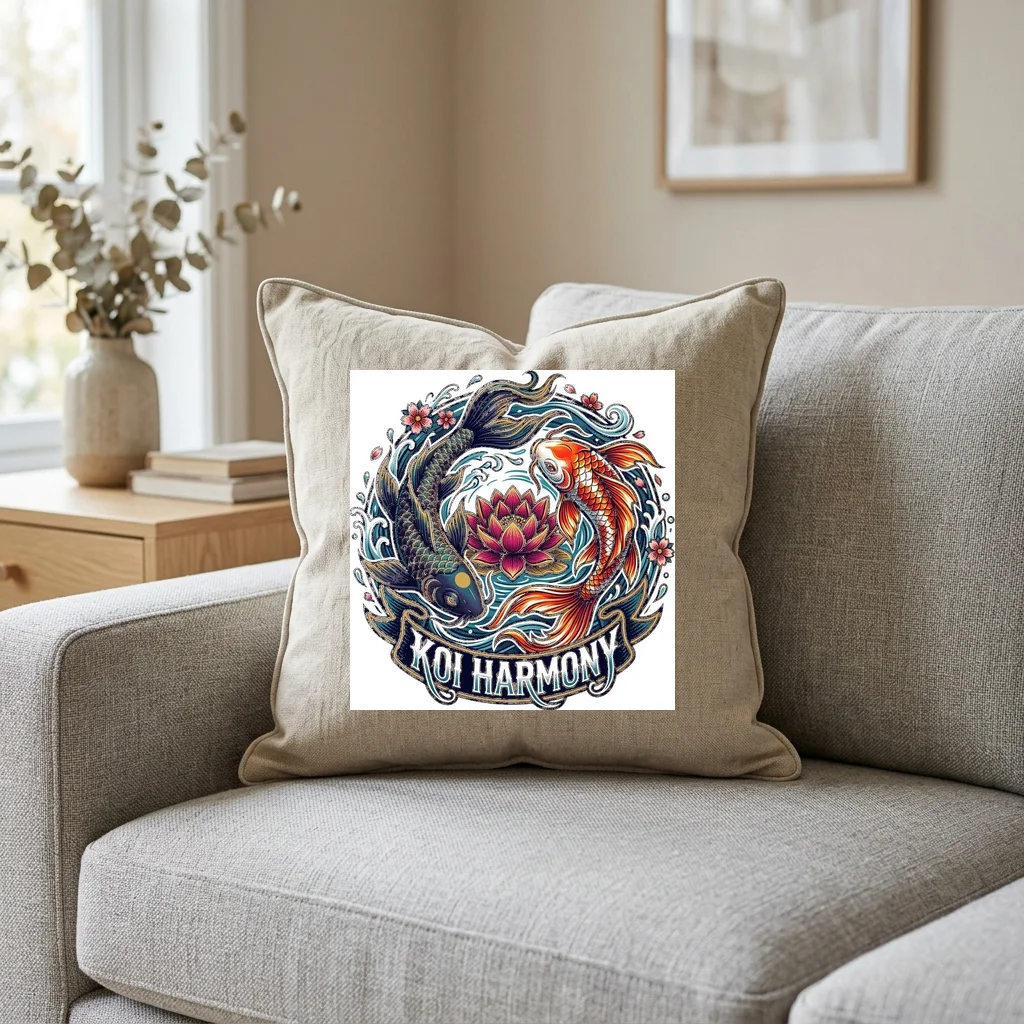 Celestial Wolf Moon Howl — Square Linen Throw Pillow 18x18 (Natural Linen)