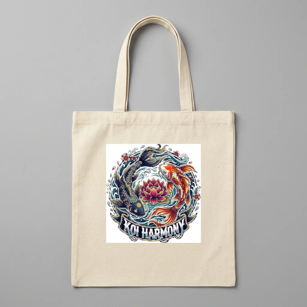 Celestial Wolf Moon Howl — Organic Cotton Canvas Tote Bag (Natural)