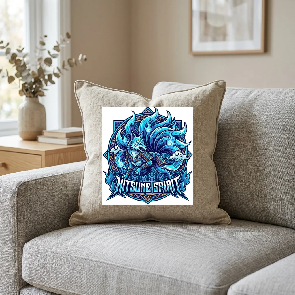 Mystic Runes Ancient Script — Square Linen Throw Pillow 18x18 (Natural Linen)