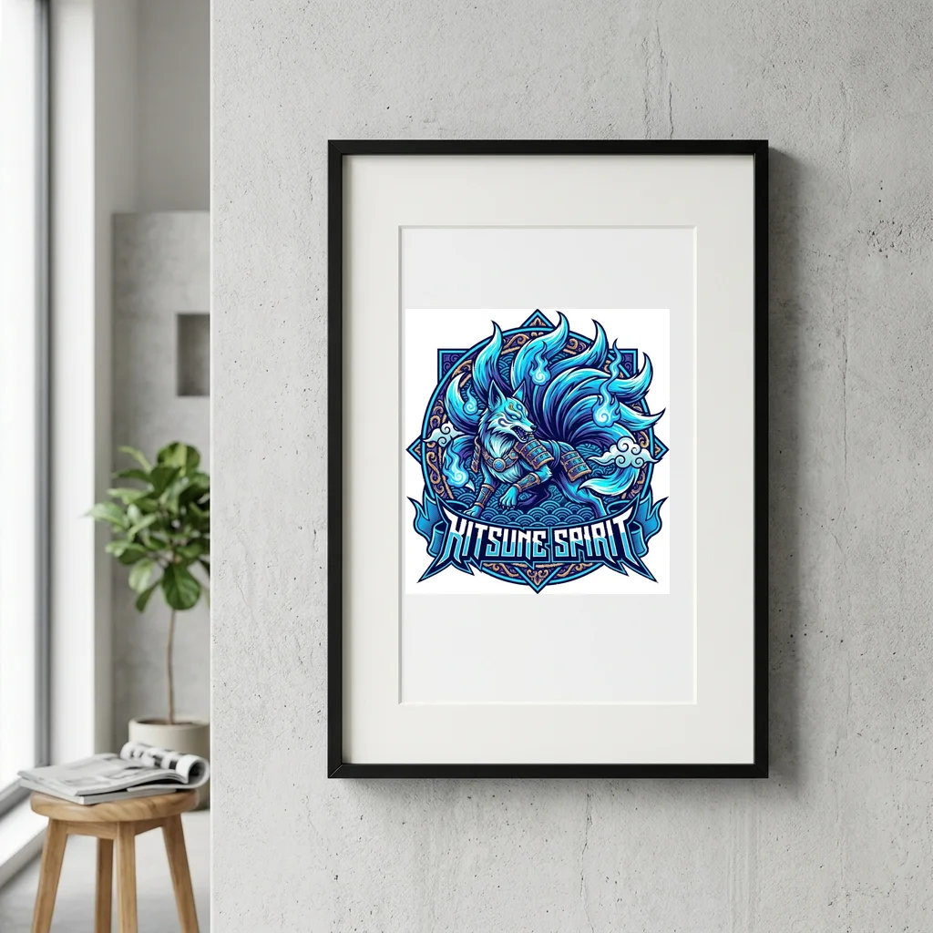 Mystic Runes Ancient Script — Gallery Framed Art Poster (Exhibition Frame)