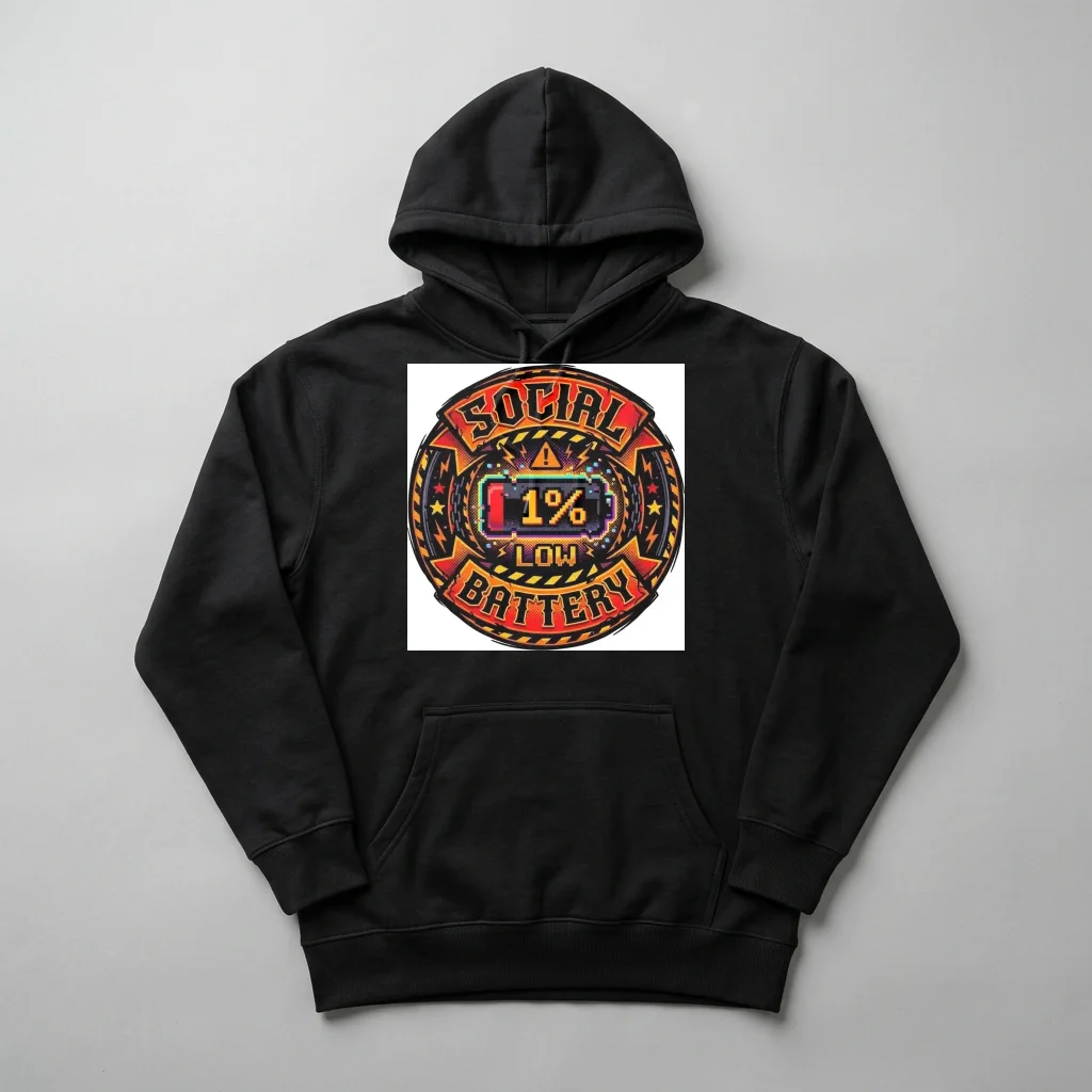 Mystic Compass North Star — Heavyweight Pullover Hoodie (Charcoal Black)